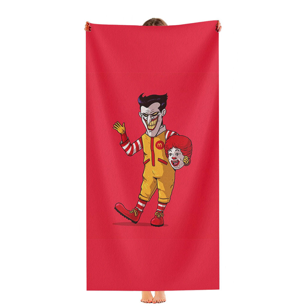 Joker Mcdonald Clown Custom Ultra-Soft Luxury Bathroom Towels