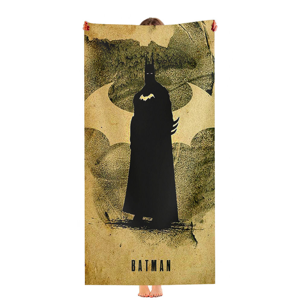 Justice League Silhouette Posters Batman Ultra-Soft Luxury Bathroom Towels