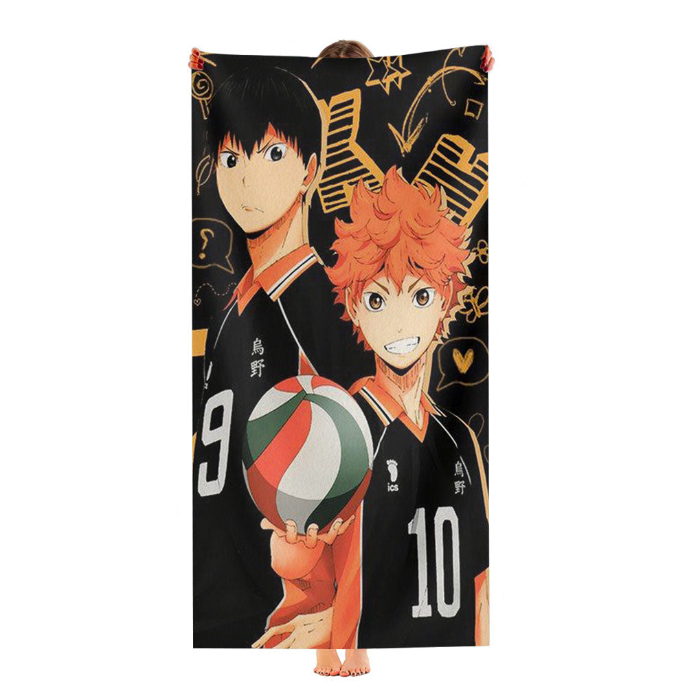 Kageyama Tobio X Shouyou Hinata Haikyuu Anime Ultra-Soft Luxury Bathroom Towels
