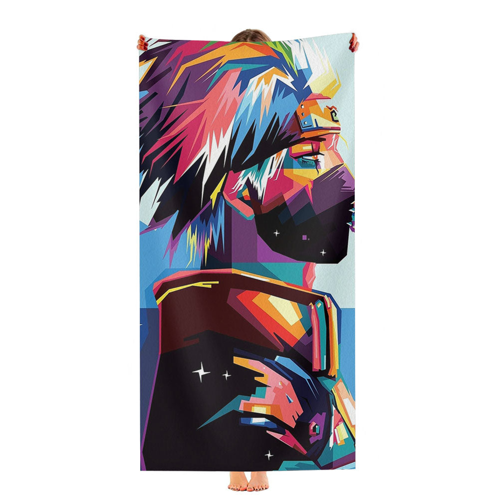 Kakashi Hatake Art Wallpaper Ultra-Soft Luxury Bathroom Towels