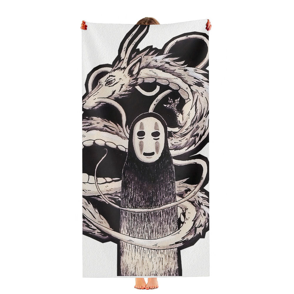 Kaonashi And The Dragon Ultra-Soft Luxury Bathroom Towels