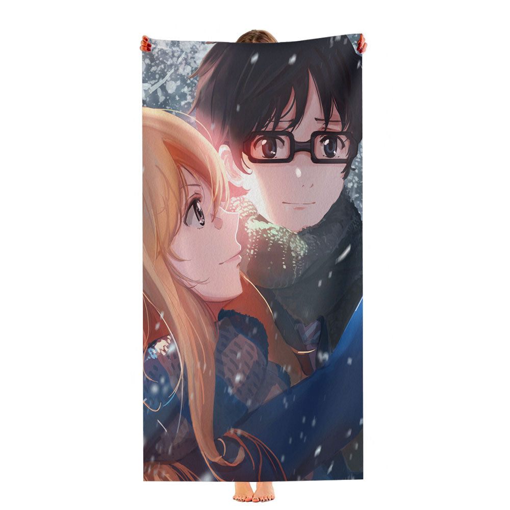 Kaori Miyazono And Kousei Arima Ultra-Soft Luxury Bathroom Towels