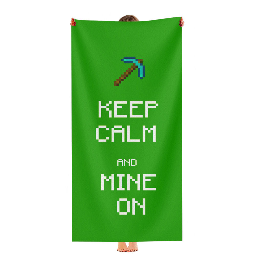 Keep Calm And Mine On Ultra-Soft Luxury Bathroom Towels
