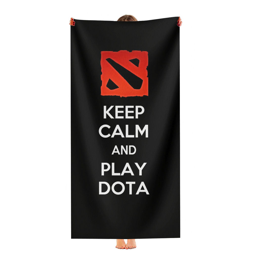 Keep Calm And Play Dota Ultra-Soft Luxury Bathroom Towels