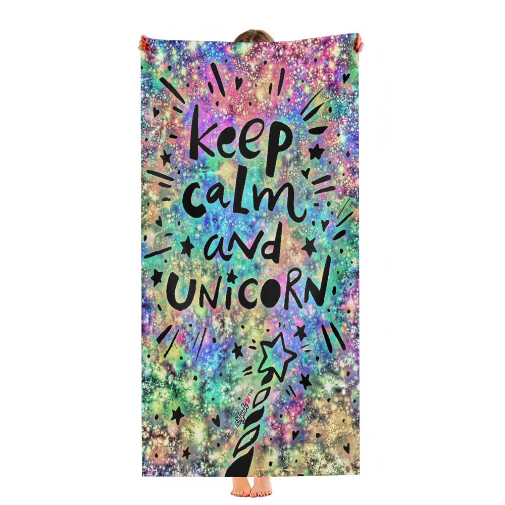 Keep Calm And Unicorn Art Galaxy Colorful Ultra-Soft Luxury Bathroom Towels