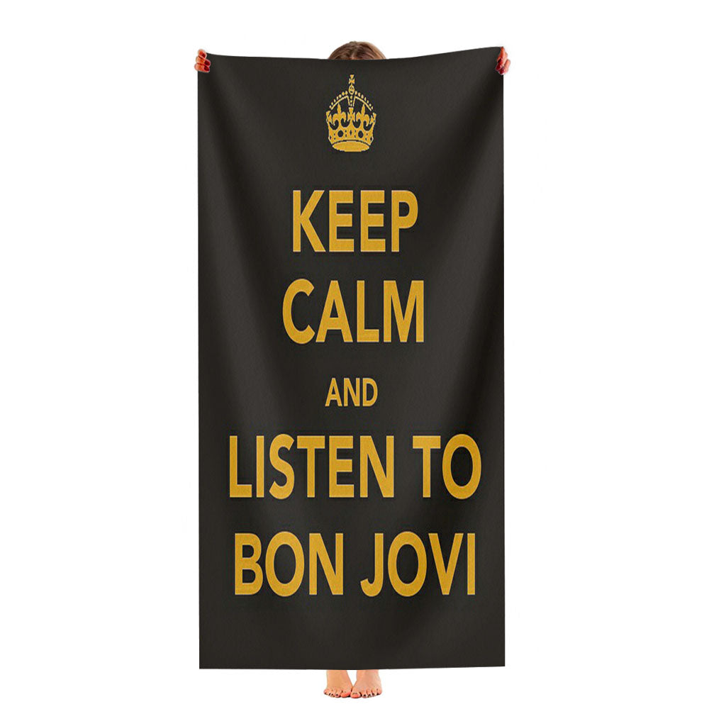 Keep Calm Bonjovi Ultra-Soft Luxury Bathroom Towels