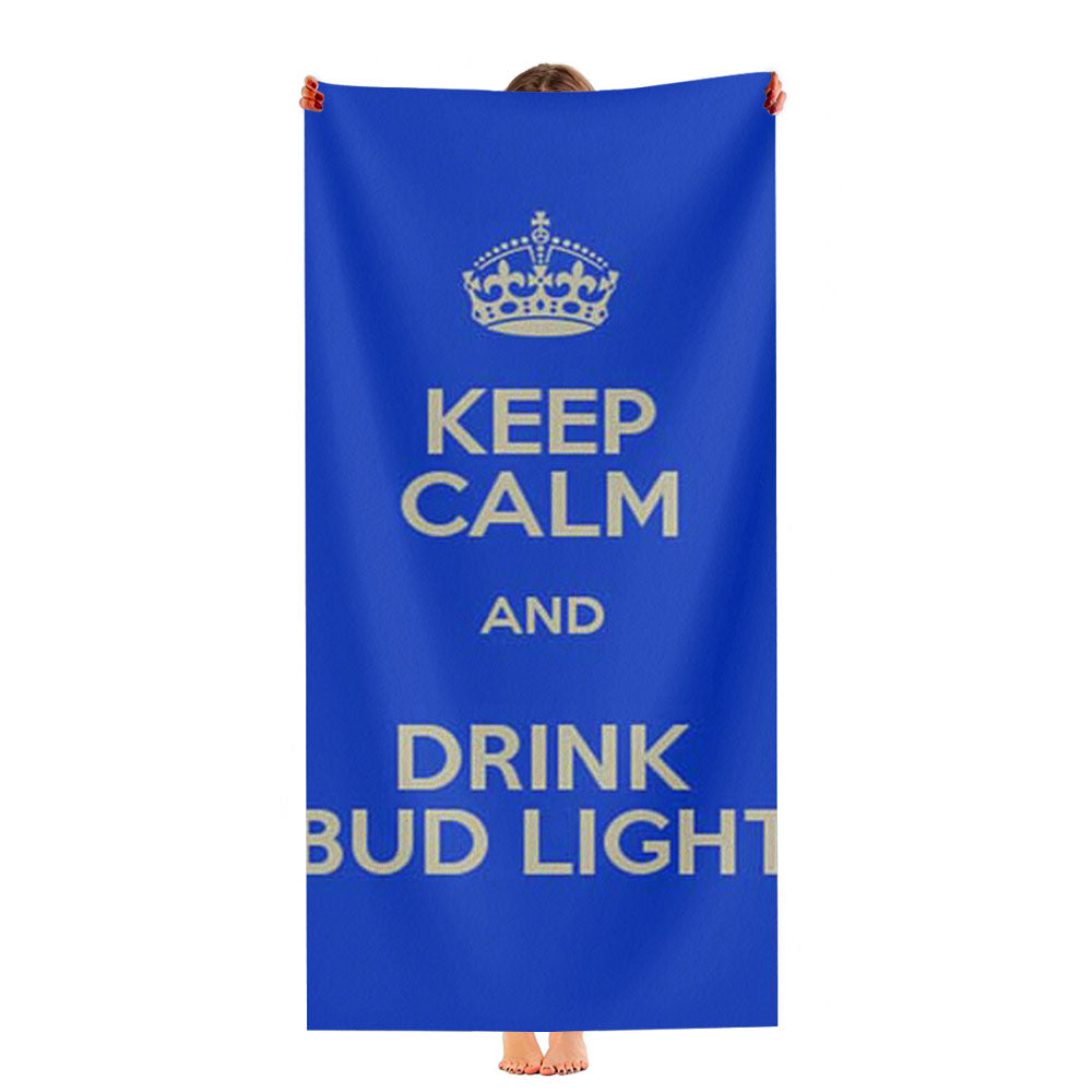 Keep Calm Drink Bud Light Ultra-Soft Luxury Bathroom Towels