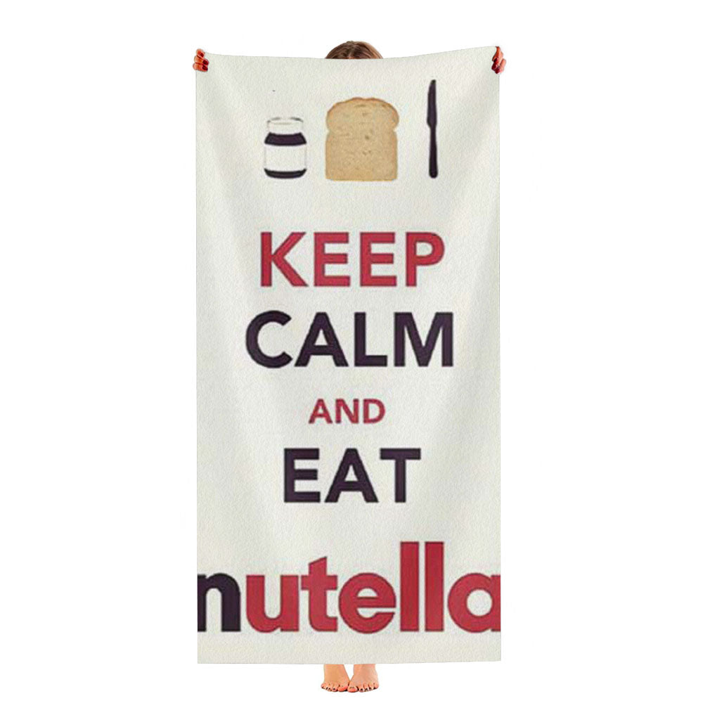 Keep Calm Eat Nutella Ultra-Soft Luxury Bathroom Towels
