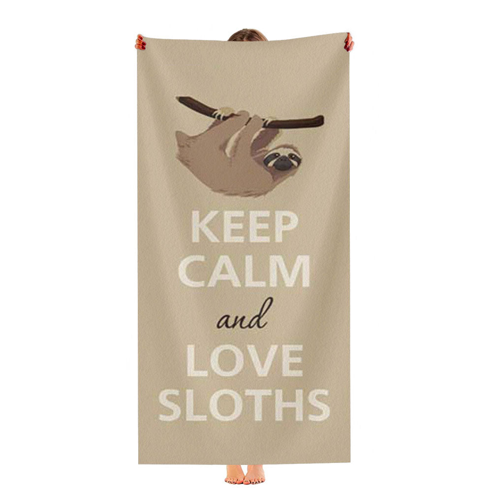 Keep Calm Love Sloths Ultra-Soft Luxury Bathroom Towels