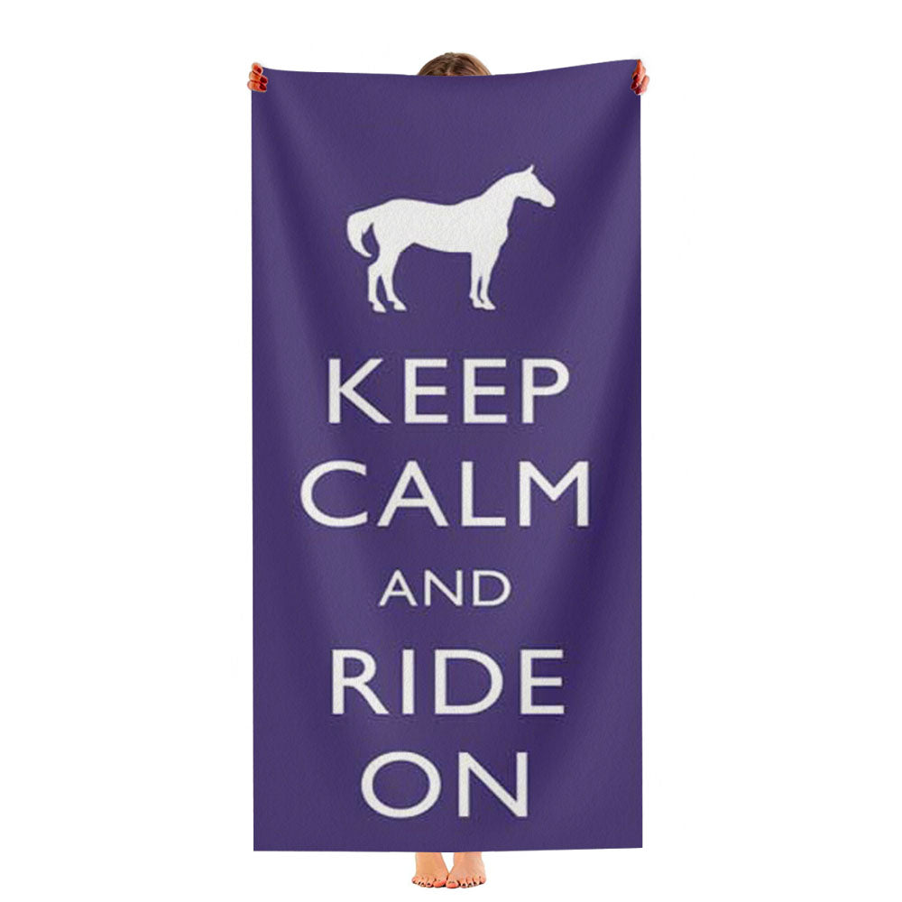 Keep Calm Ride On Ultra-Soft Luxury Bathroom Towels