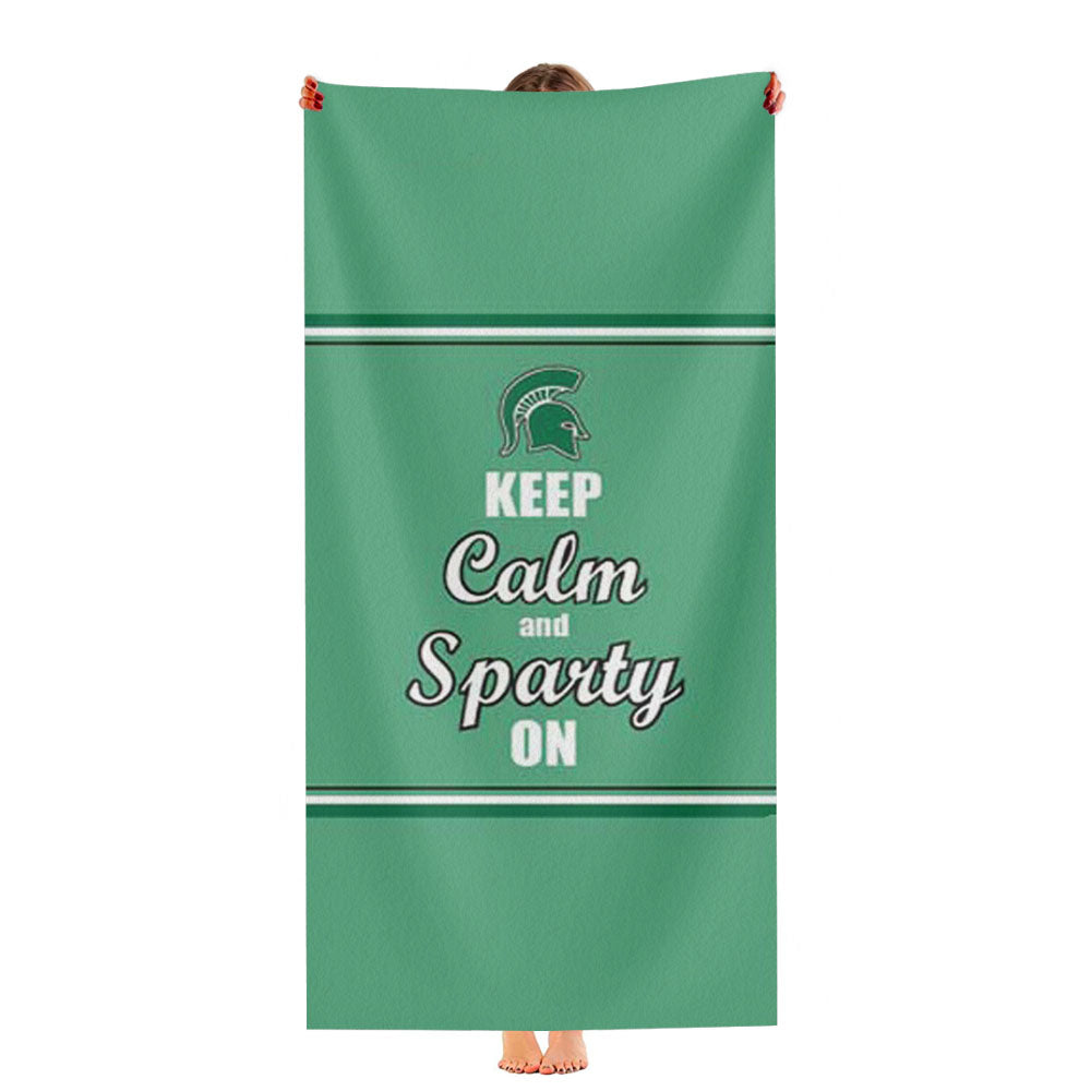 Keep Calm Sparty On Ultra-Soft Luxury Bathroom Towels