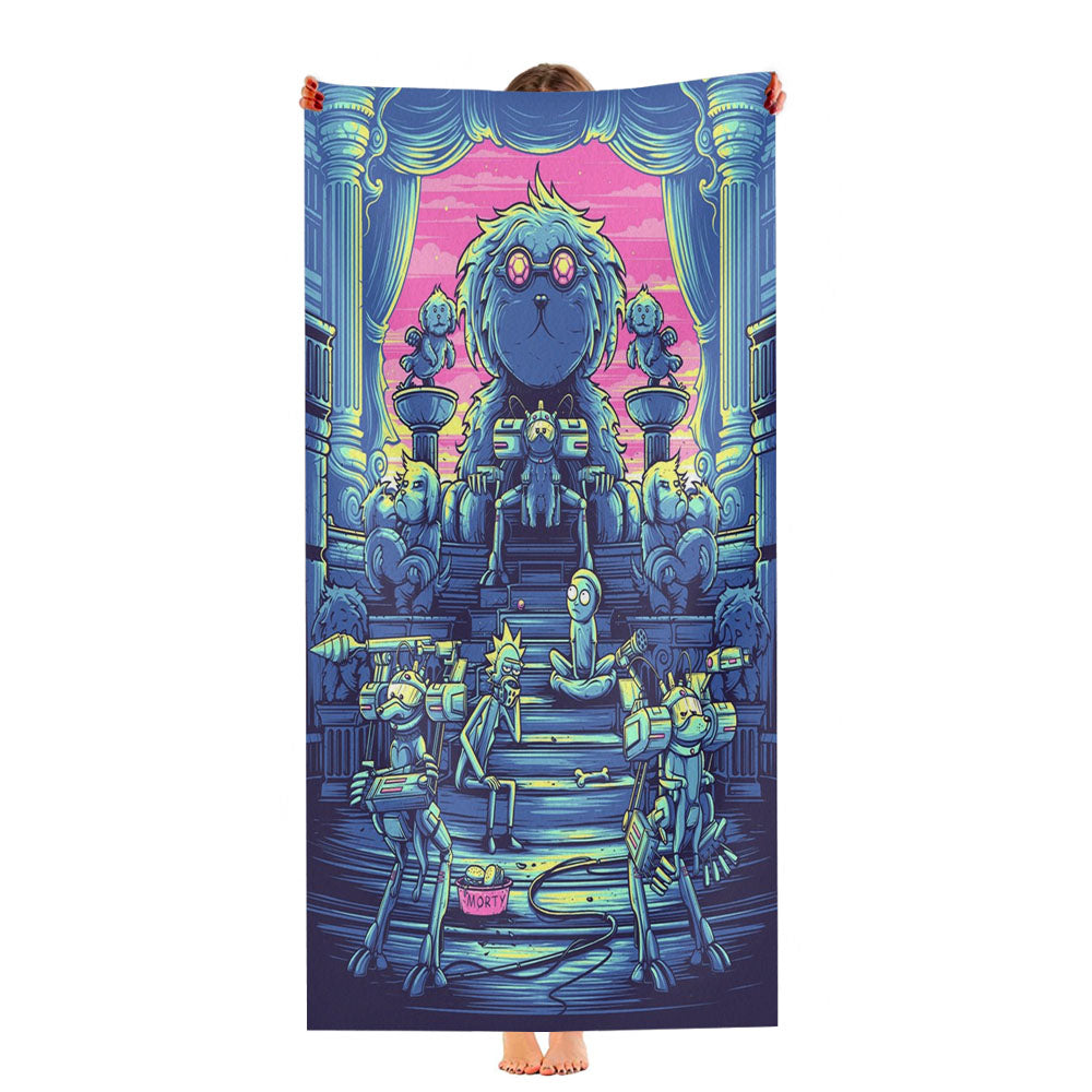King Lawnmower Dog Rick And Morty Ultra-Soft Luxury Bathroom Towels