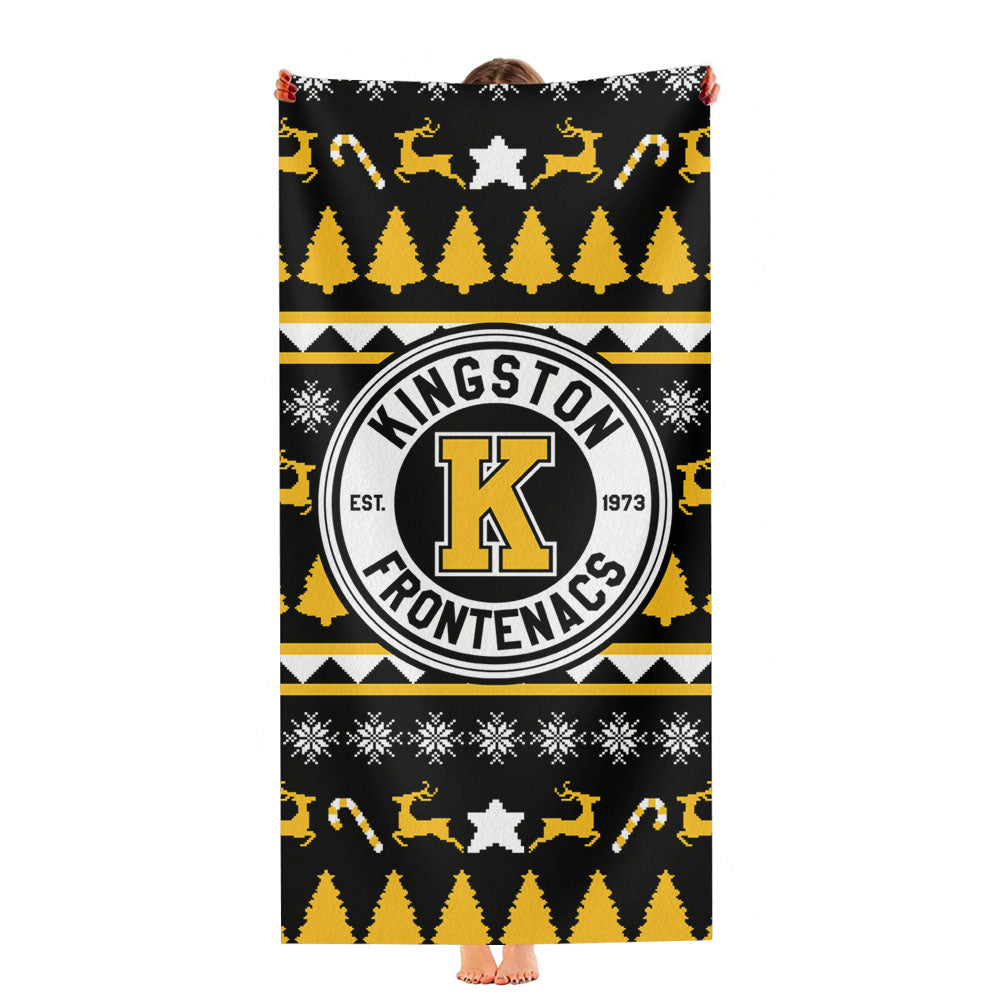 Kingston Frontenacs Christmas Sweater Ultra-Soft Luxury Bathroom Towels