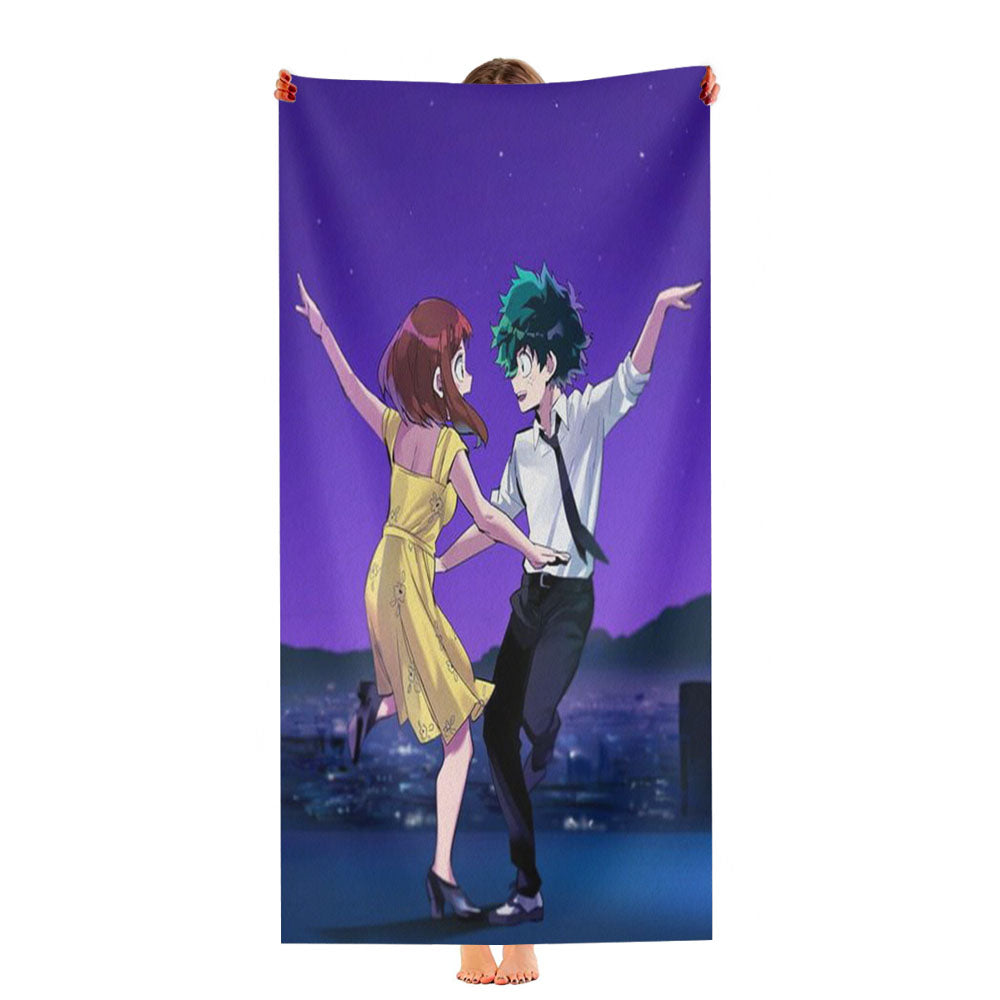 My Hero Academia Dancing Ultra-Soft Luxury Bathroom Towels