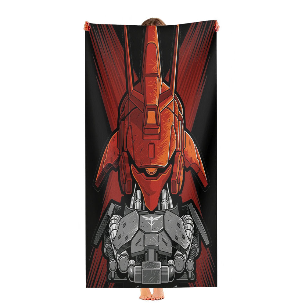 Sazabi Gundam Mecha Ultra-Soft Luxury Bathroom Towels