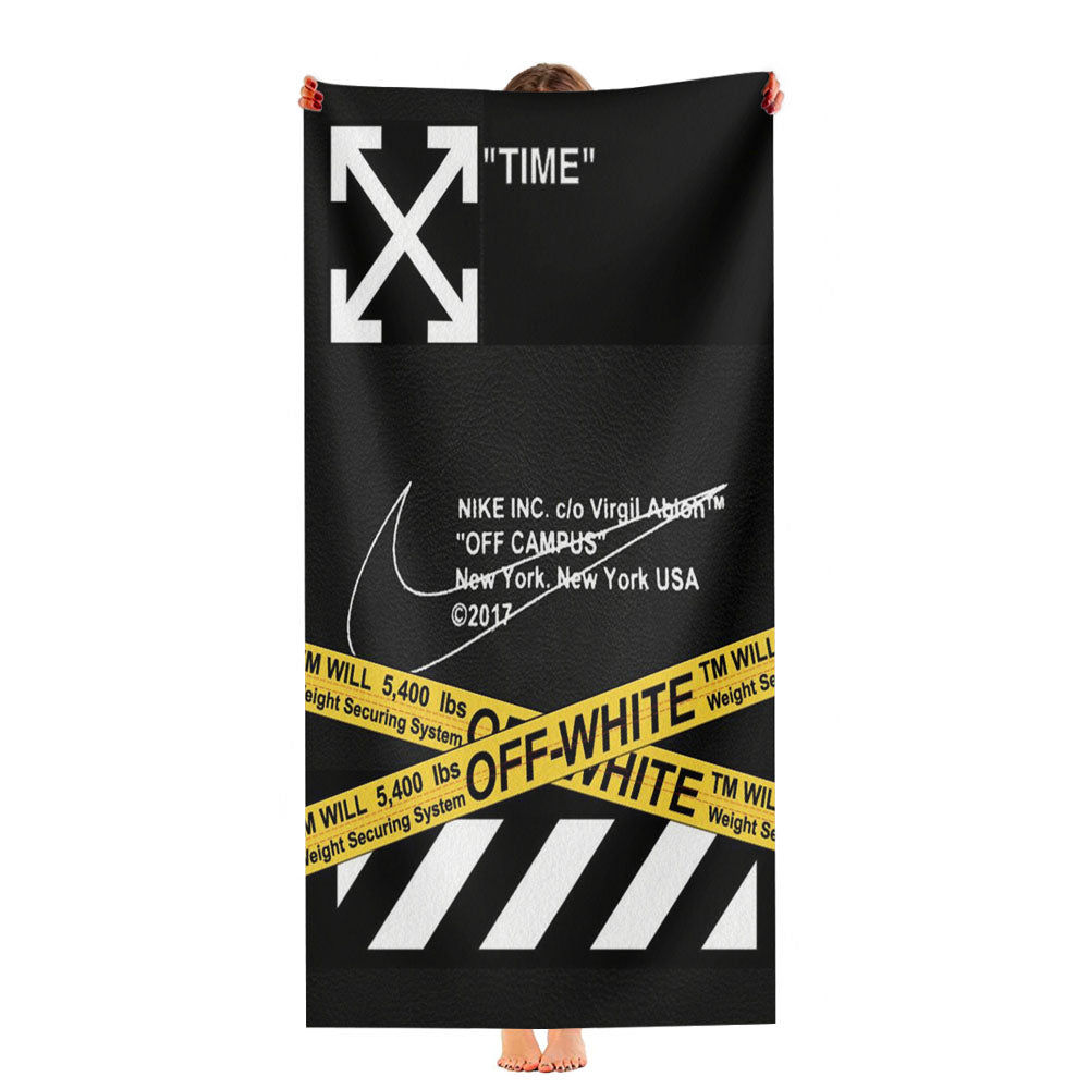 Stripe Arrow Off White New York Black Wallpaper Ultra-Soft Luxury Bathroom Towels