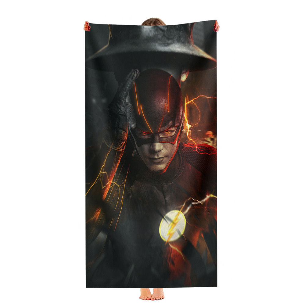 The Flash Dc Heroes Poster Ultra-Soft Luxury Bathroom Towels