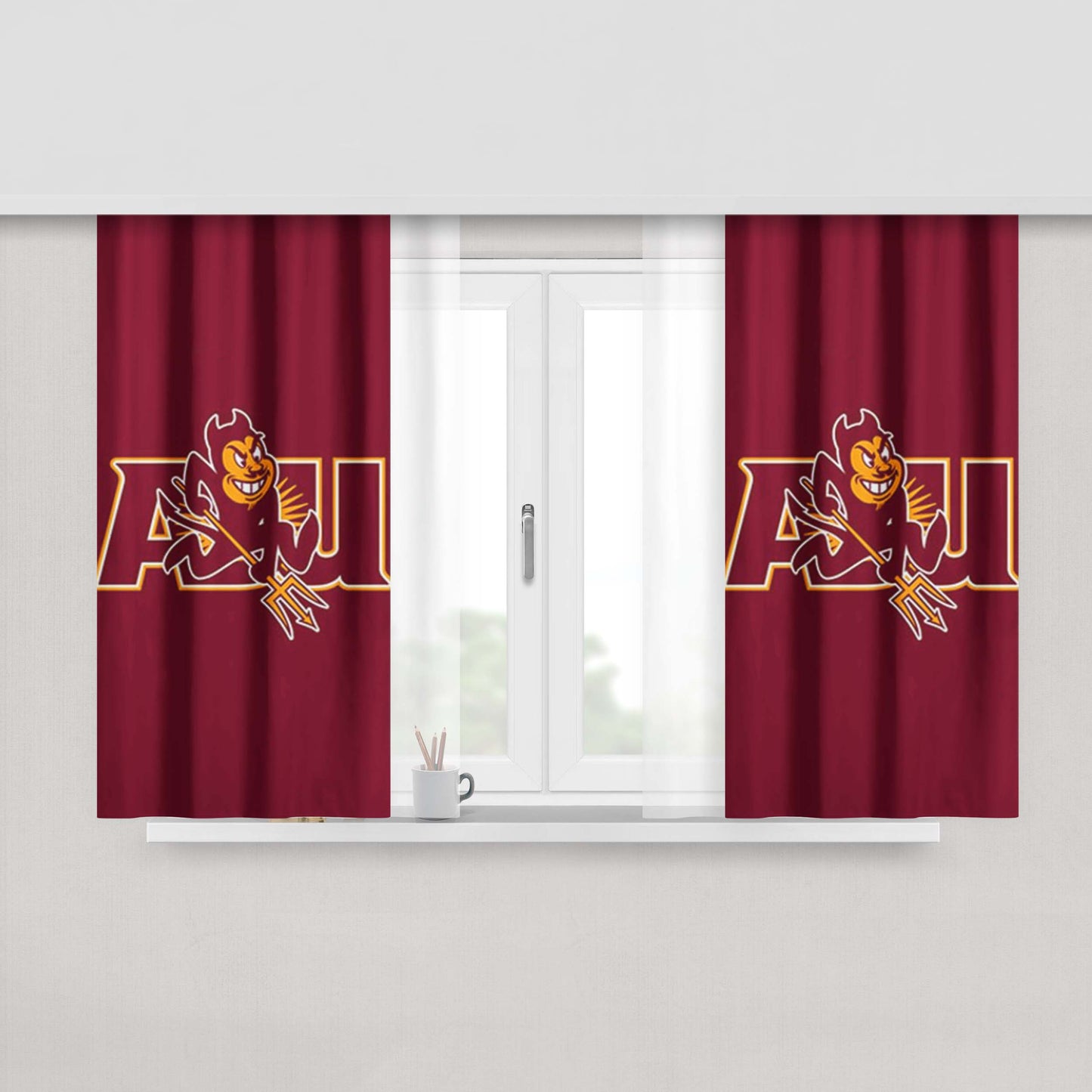 Arizona State Sun Devils 3 Peach Skin Window Curtains