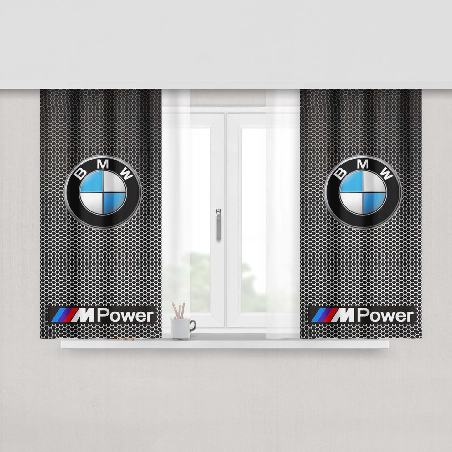 Bmw Power Peach Skin Window Curtains