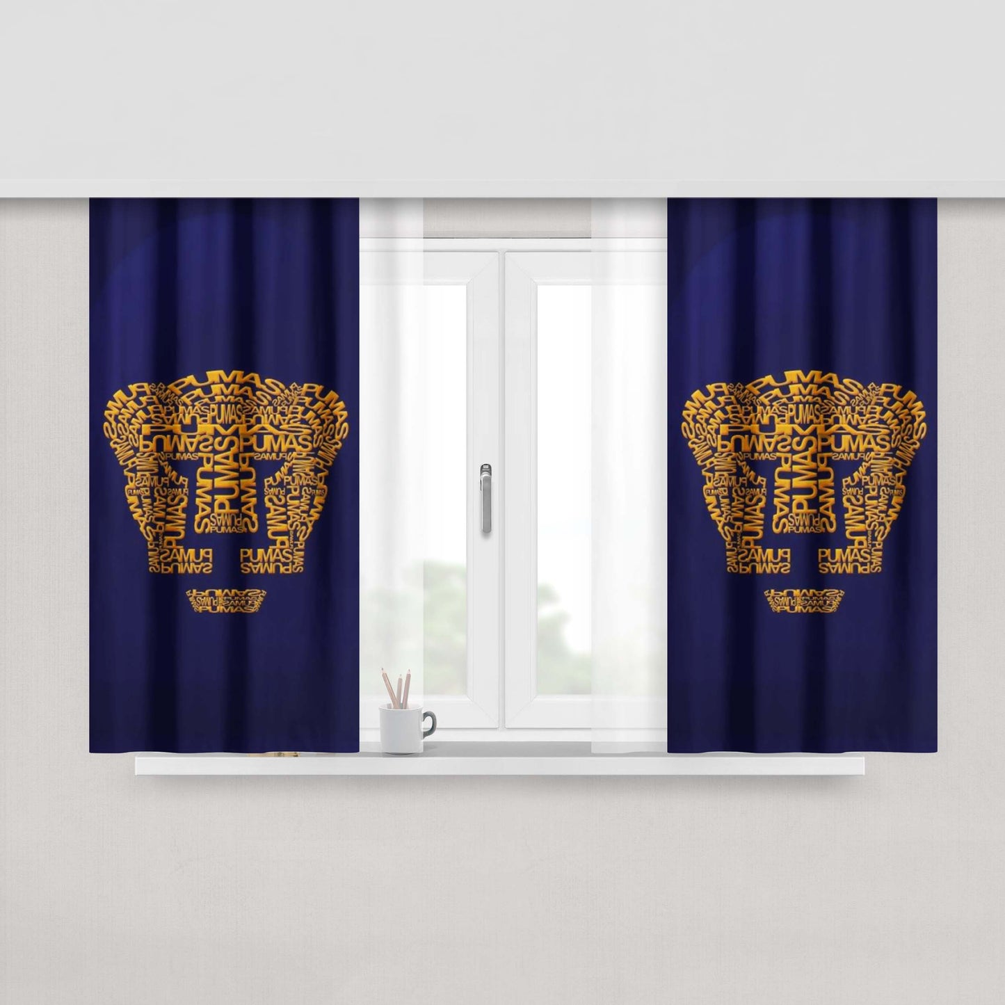 Club Universidad Pumas Unam Peach Skin Window Curtains