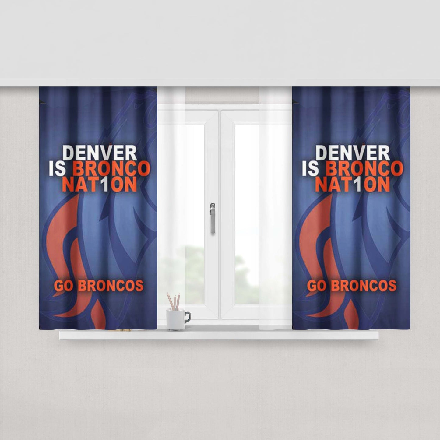 Denver Broncos Nat1On Peach Skin Window Curtains