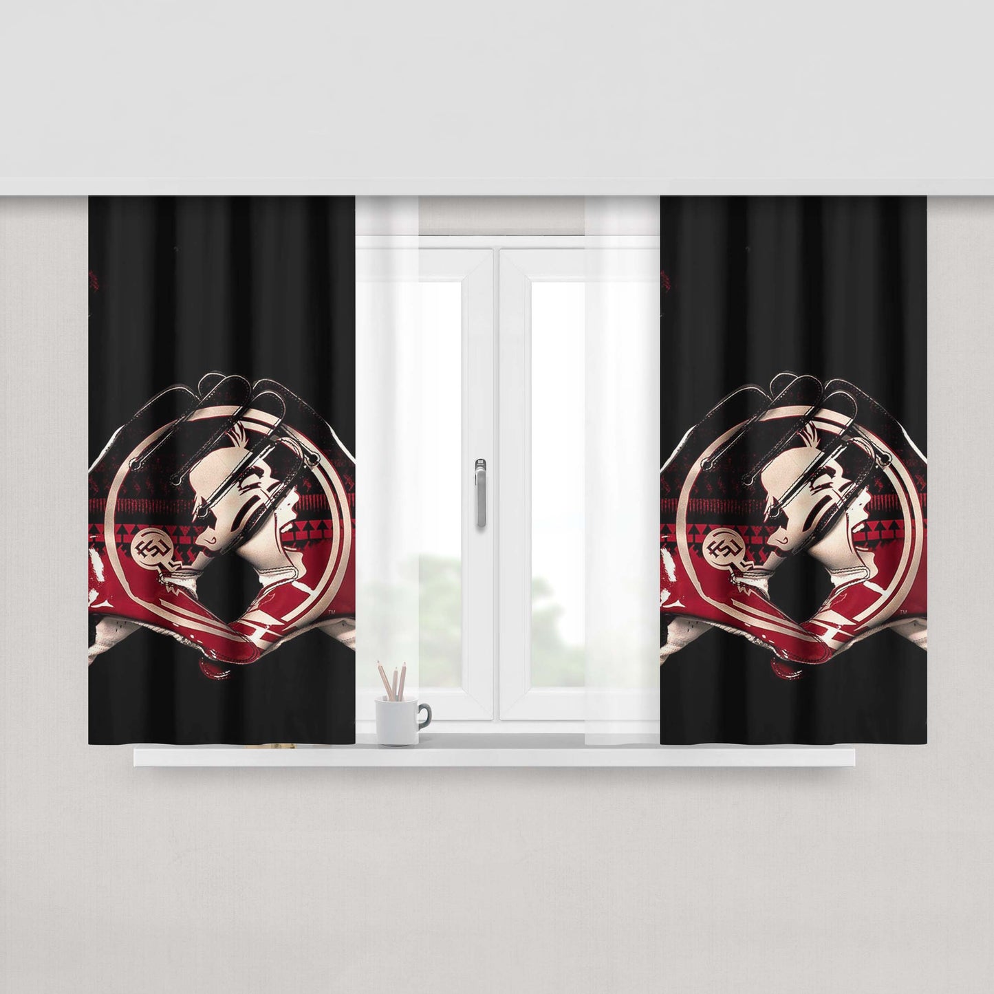 Florida State Seminoles Gloves Peach Skin Window Curtains