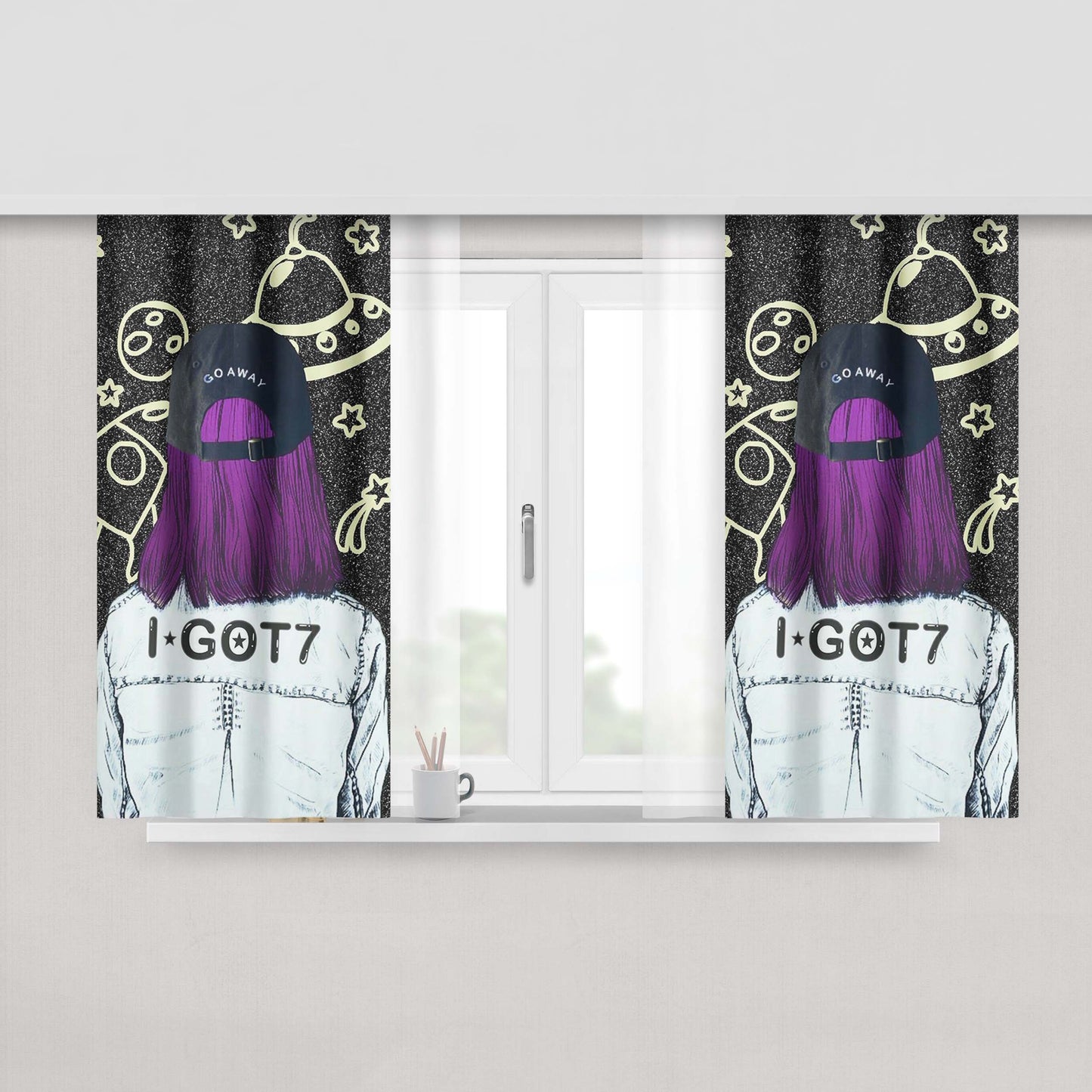 I Feel Love Givenchy Paris Wallet Peach Skin Window Curtains