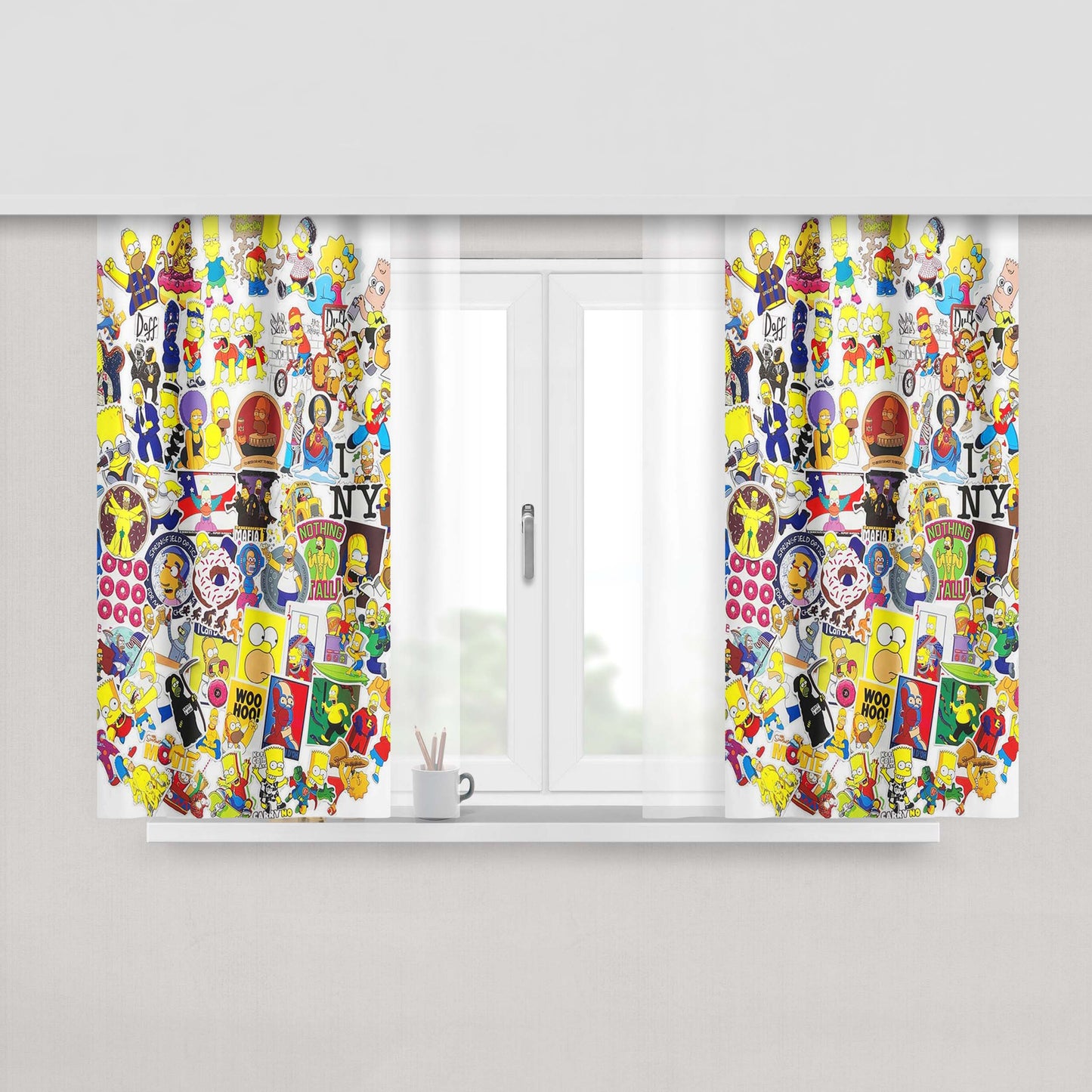I Love Marvel Peach Skin Window Curtains