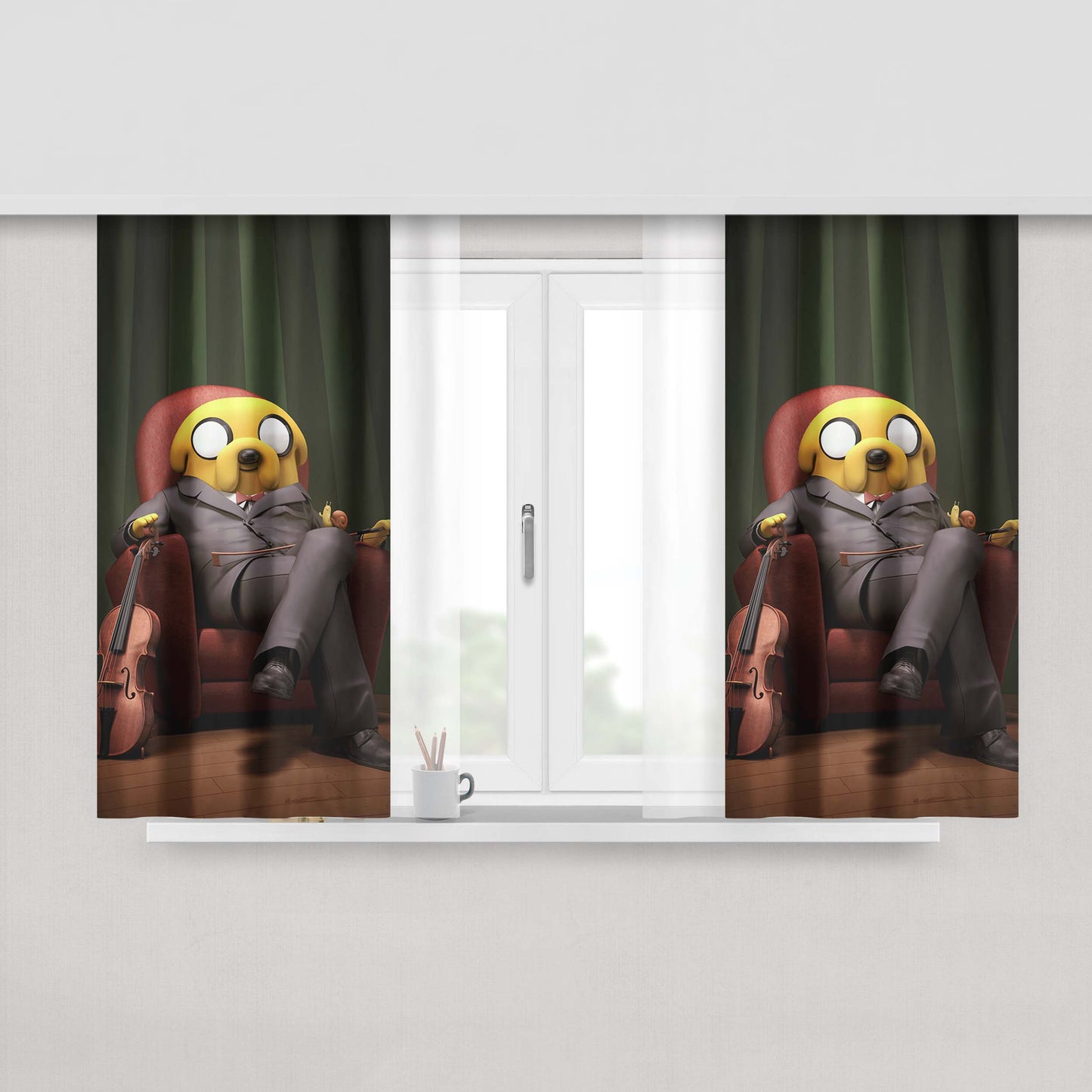 Jakefather On Behance Adventure Time Peach Skin Window Curtains