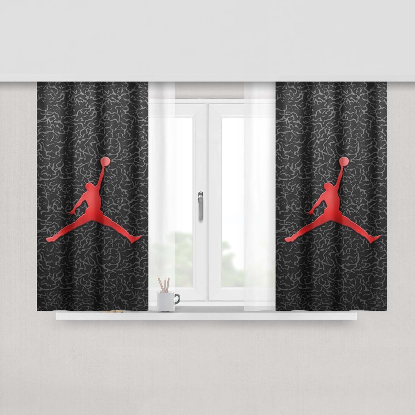 Jordan Elephent Peach Skin Window Curtains
