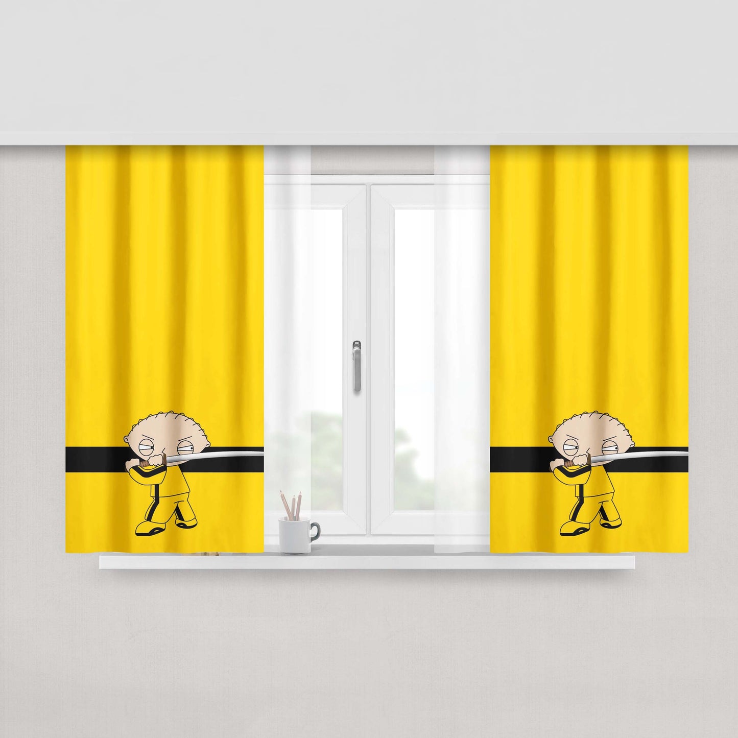 Kill Bill Lois Family Guy Peach Skin Window Curtains