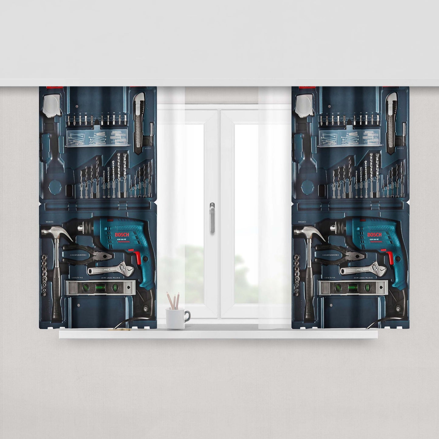 Kit Of Tools Peach Skin Window Curtains