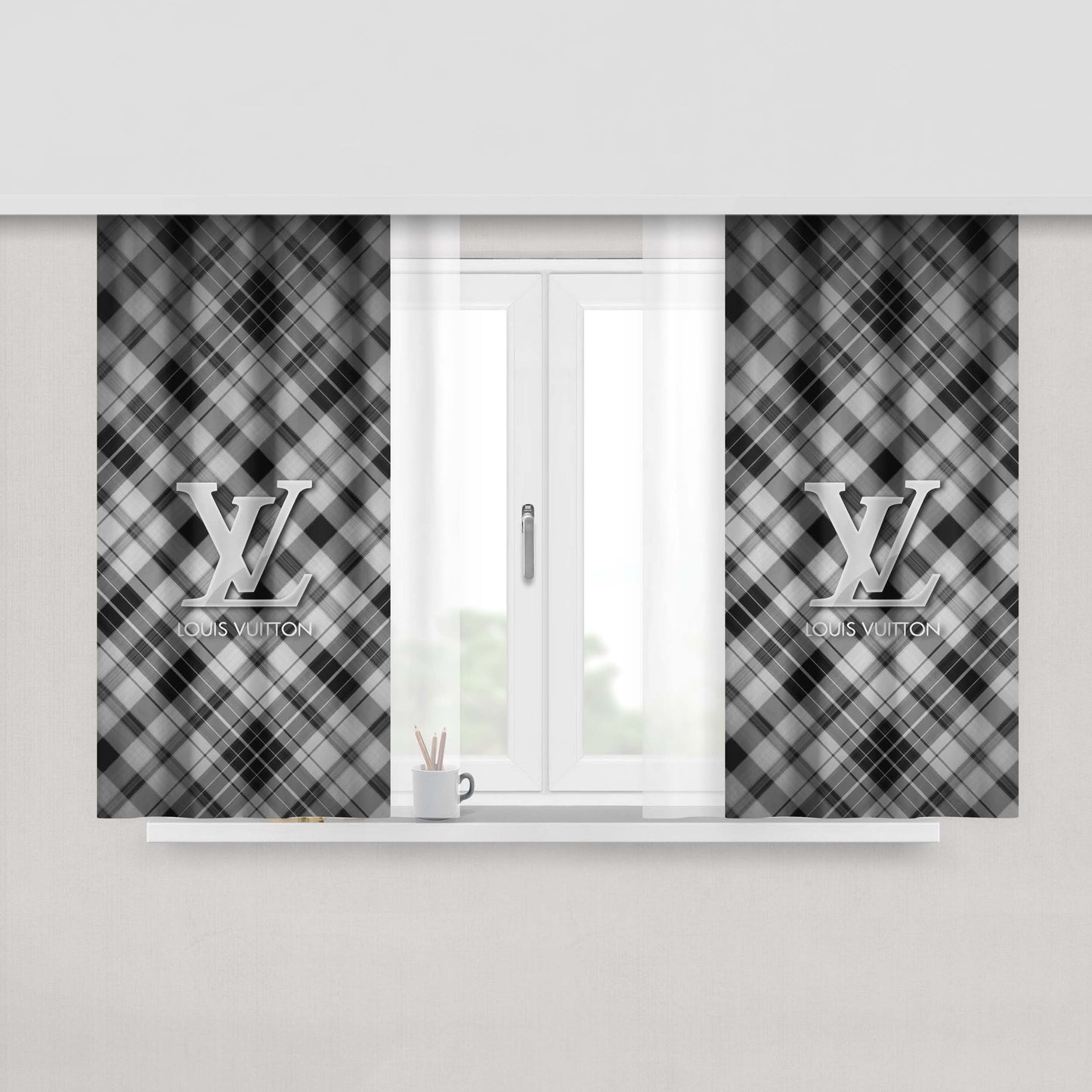 Louis Vuitton Taille Elle Peach Skin Window Curtains