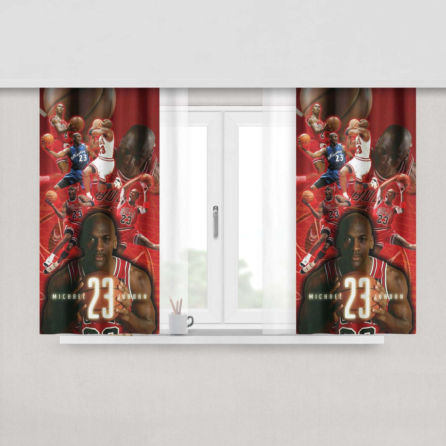 Michael Jordan 23 Bulk Peach Skin Window Curtains