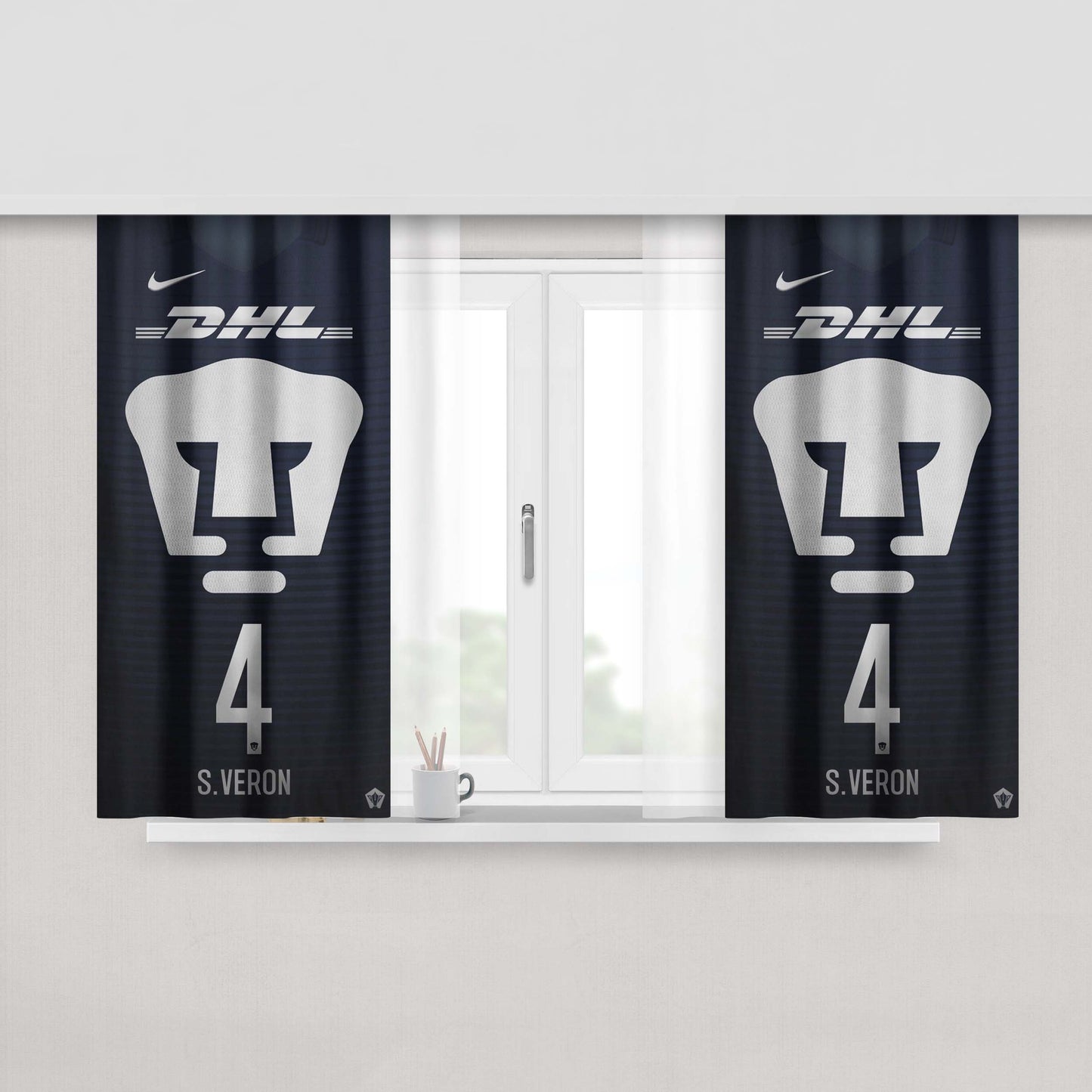 Pumas Unam Jersey S Veron Peach Skin Window Curtains