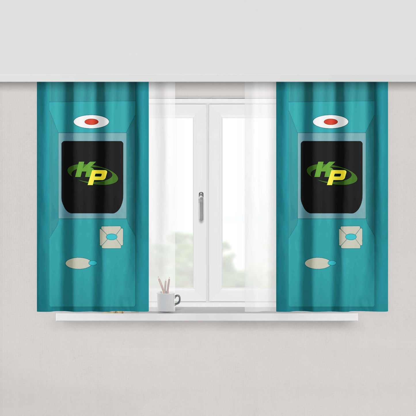 The Kimmunicator Kp Logo Peach Skin Window Curtains