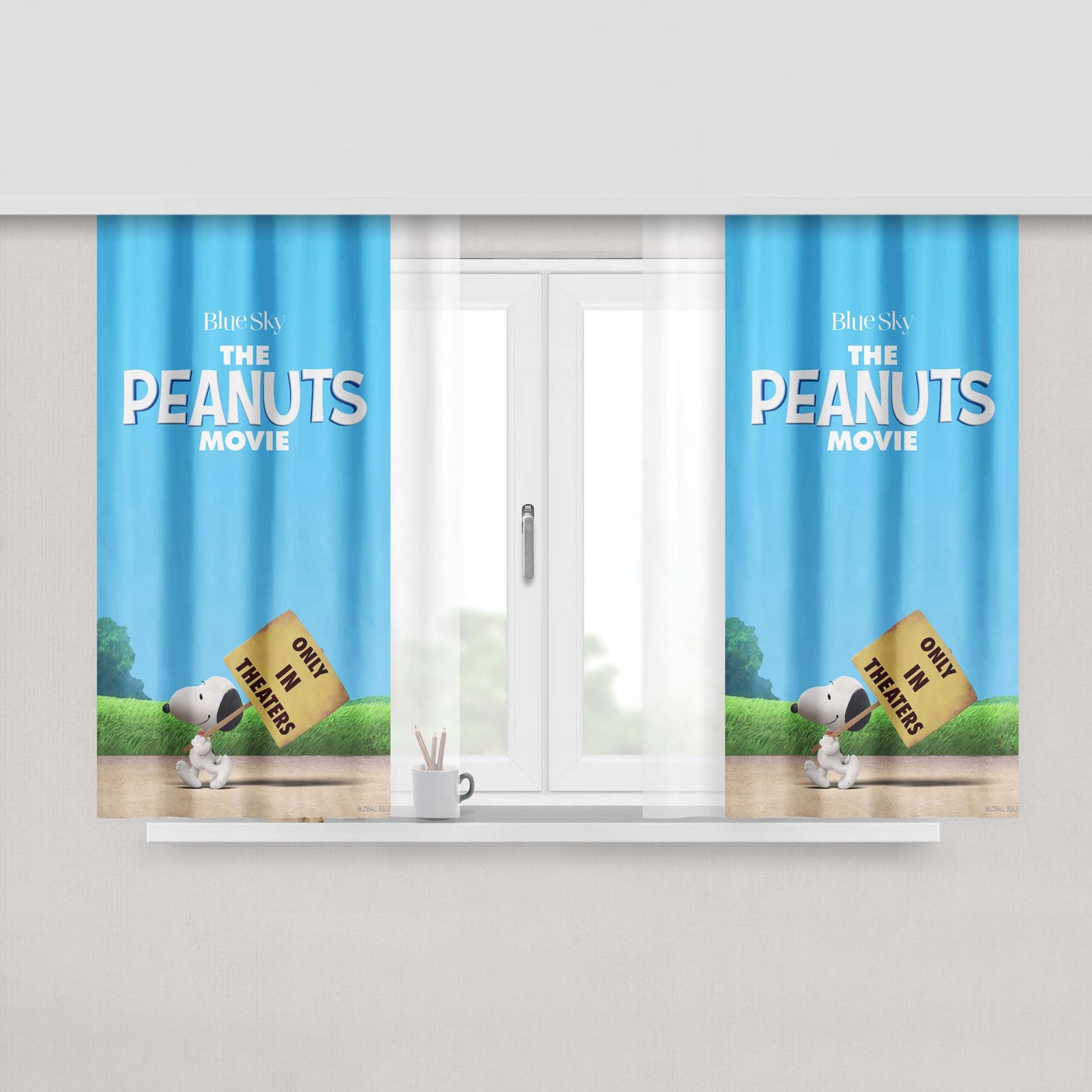The Peanuts Movie Peach Skin Window Curtains