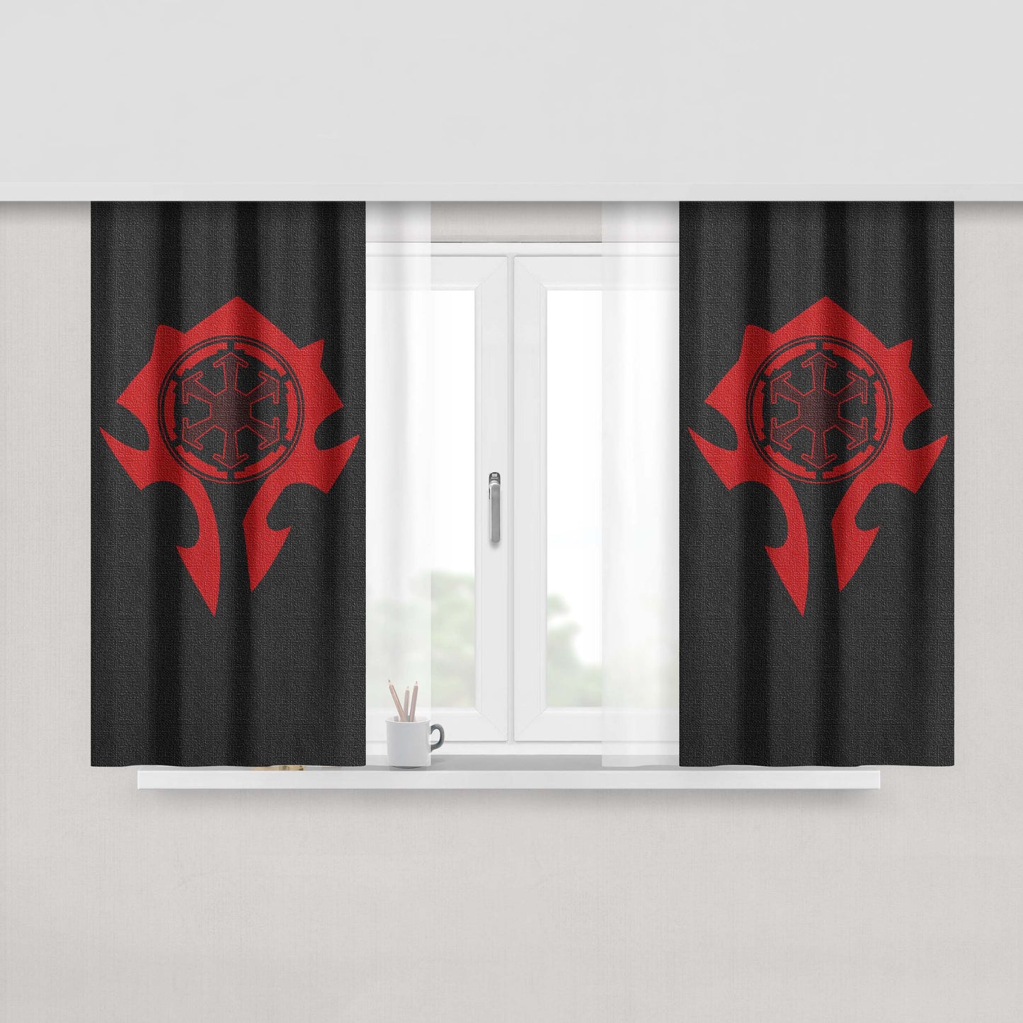 World Of Warcraft Horde Peach Skin Window Curtains