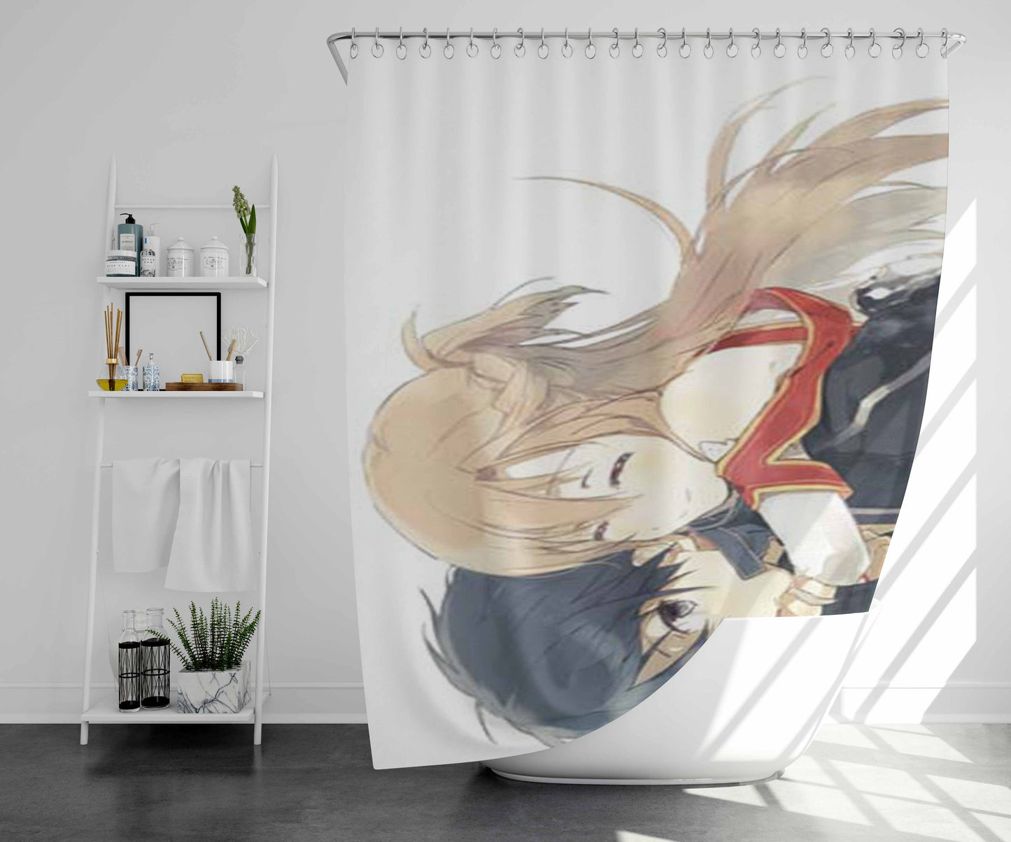 Sao Hug Bathroom Shower Curtain Fabric Waterproof | 66 X 72 Inch