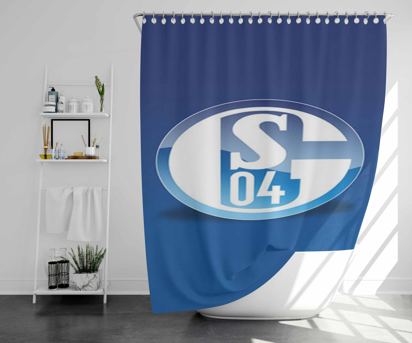 Shalke 04 Bathroom Shower Curtain Fabric Waterproof | 66 X 72 Inch