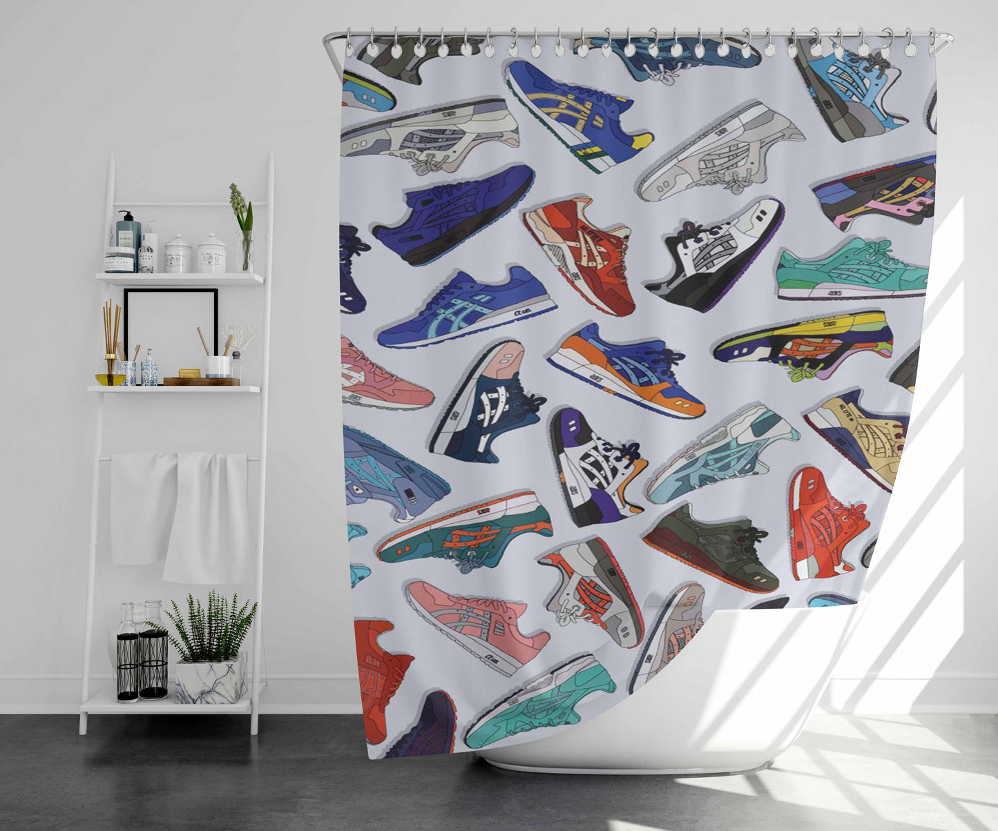 Shoes Zapateros Nike Bathroom Shower Curtain Fabric Waterproof | 66 X 72 Inch
