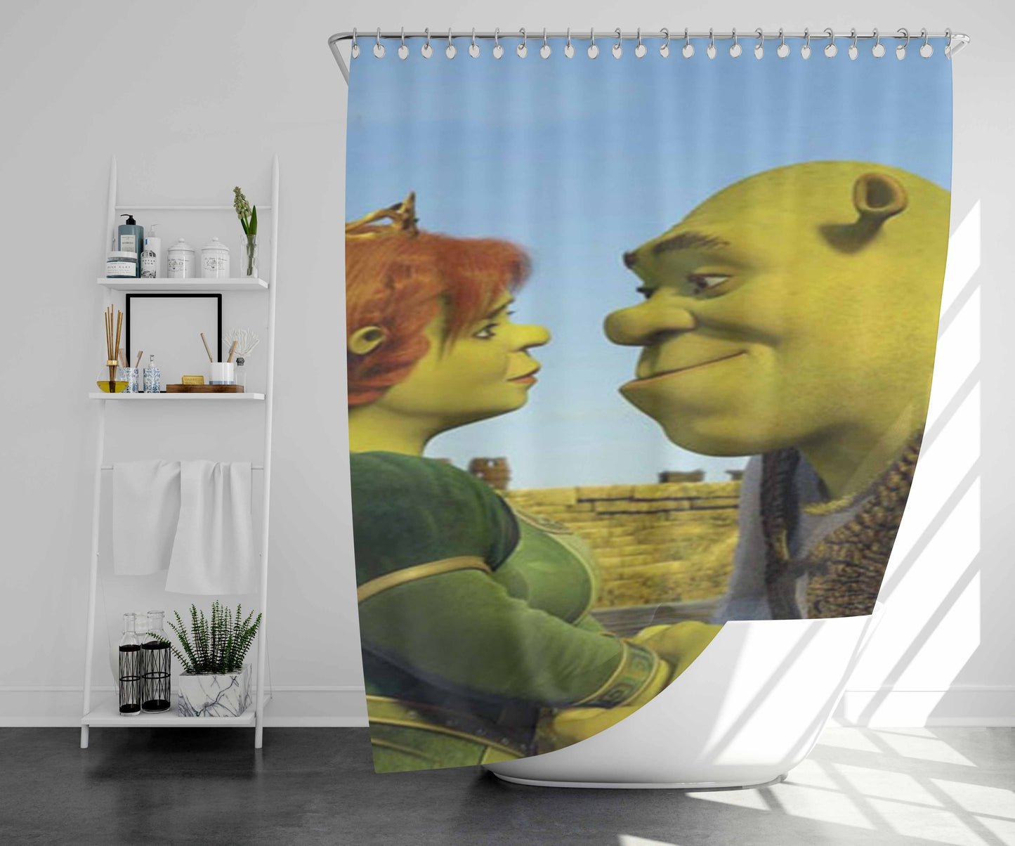 Shrek The Third Bathroom Shower Curtain Fabric Waterproof | 66 X 72 Inch