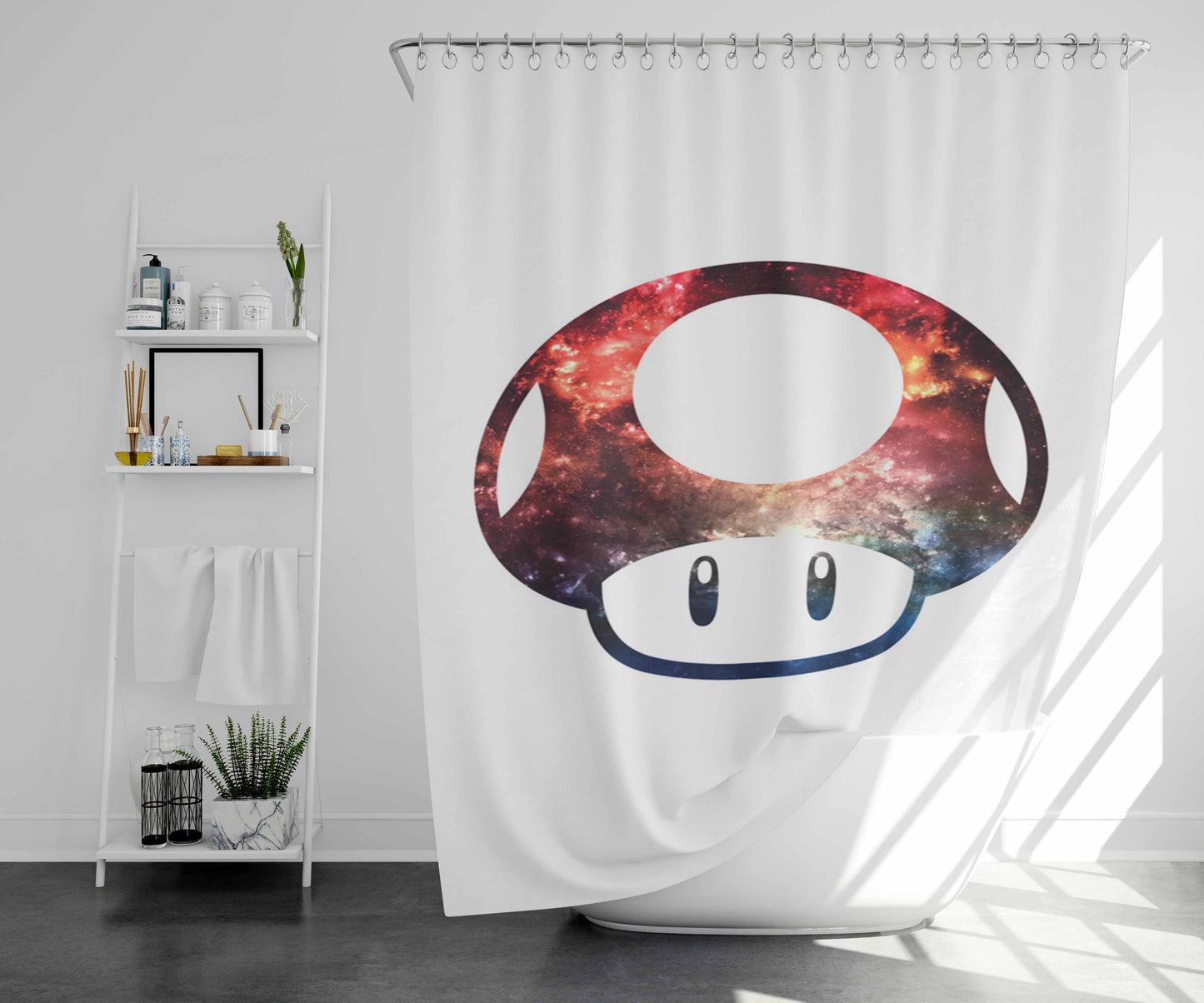 Shroom Bathroom Shower Curtain Fabric Waterproof | 66 X 72 Inch