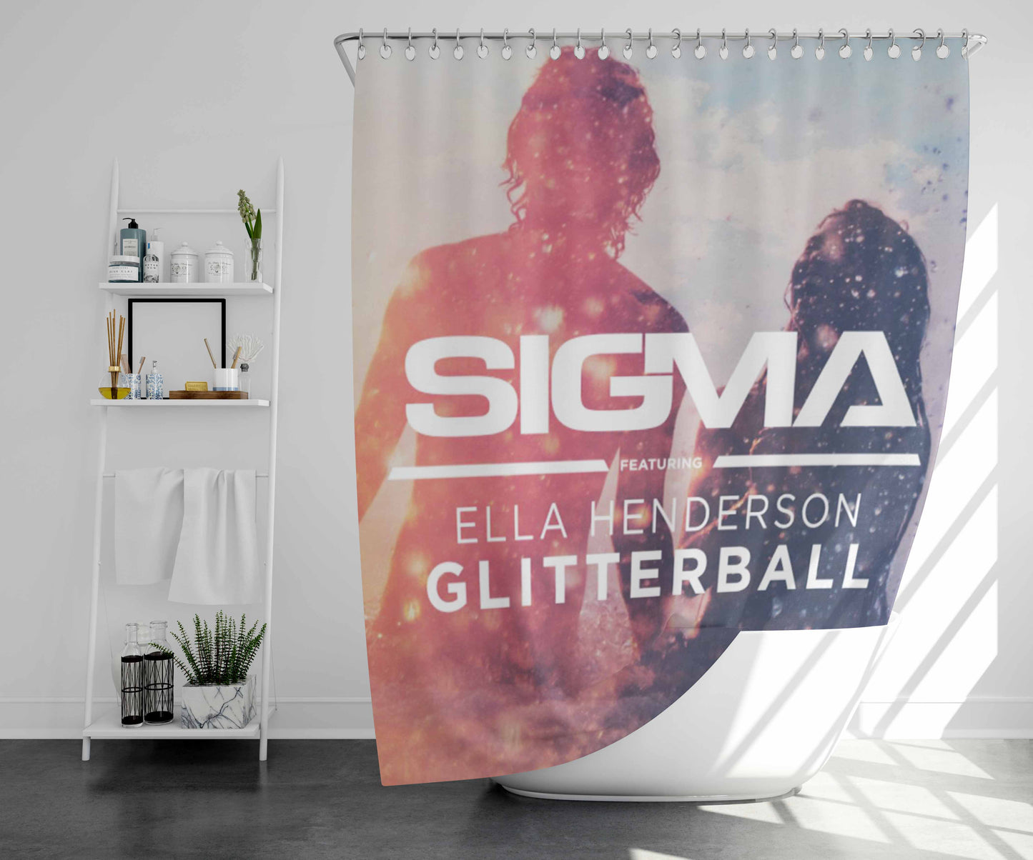 Sigma Featuring Ella Henderson Bathroom Shower Curtain Fabric Waterproof | 66 X 72 Inch