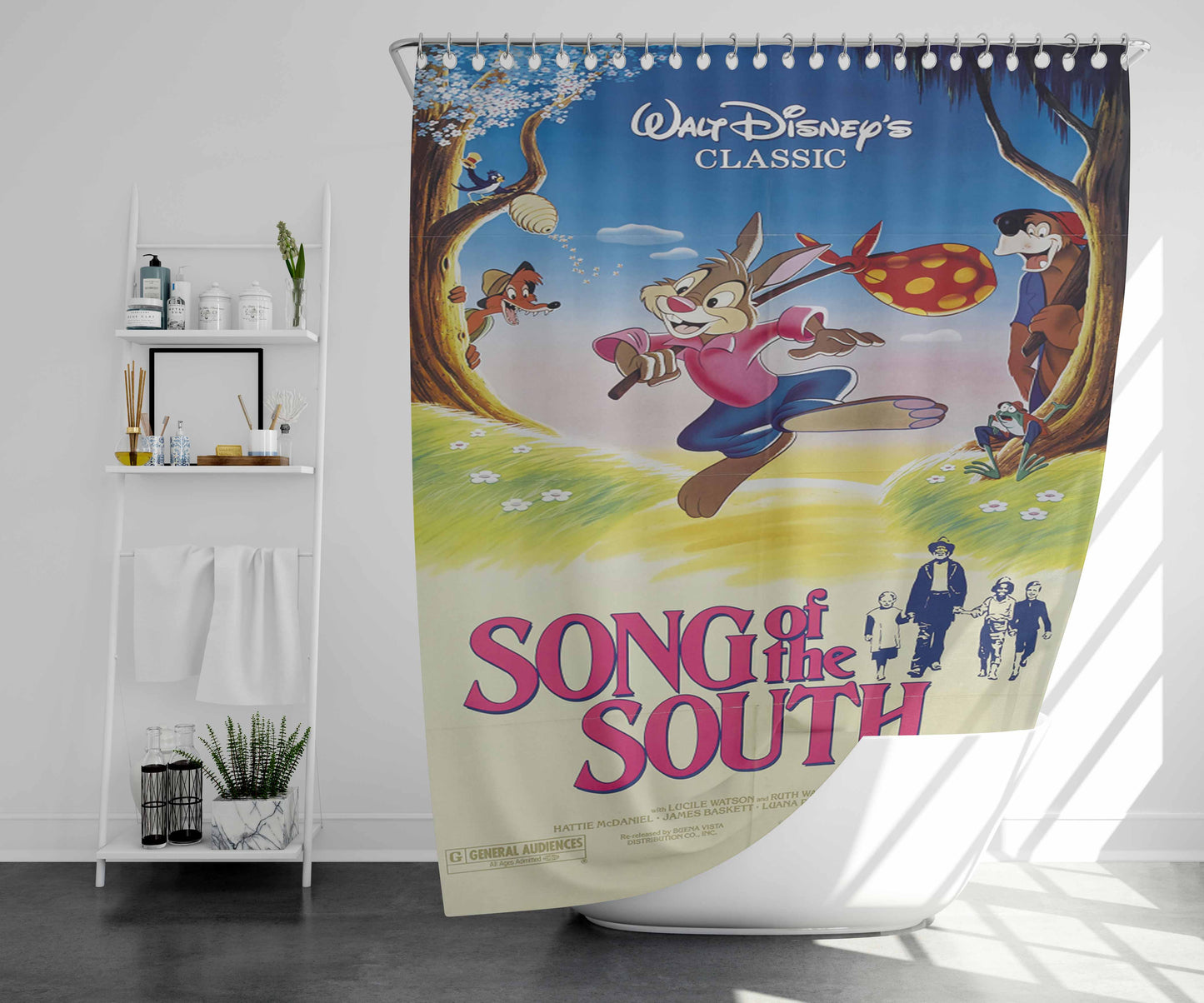 Song Of The South Bathroom Shower Curtain Fabric Waterproof | 66 X 72 Inch