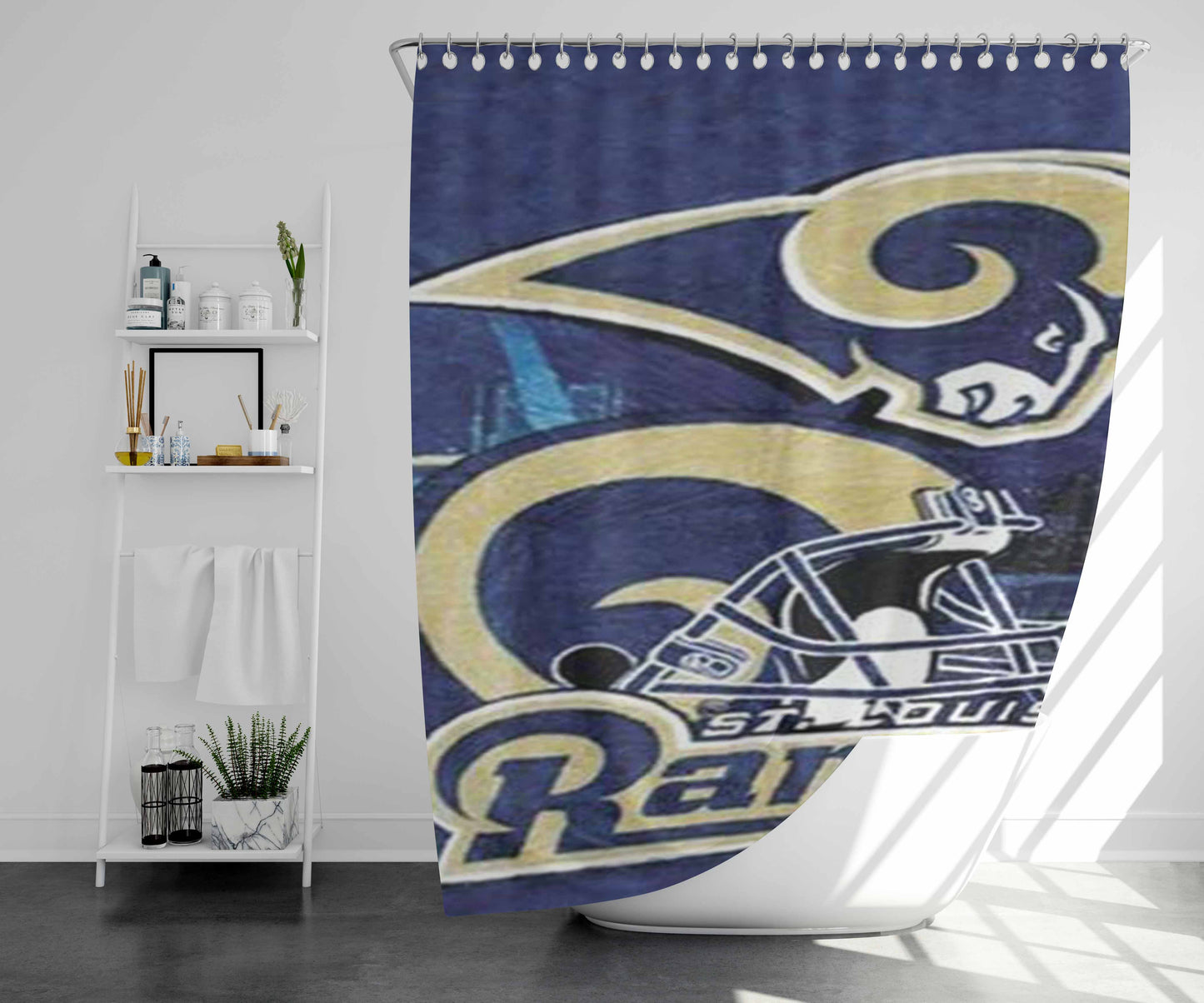 St Louis Rams Sketch Bathroom Shower Curtain Fabric Waterproof | 66 X 72 Inch