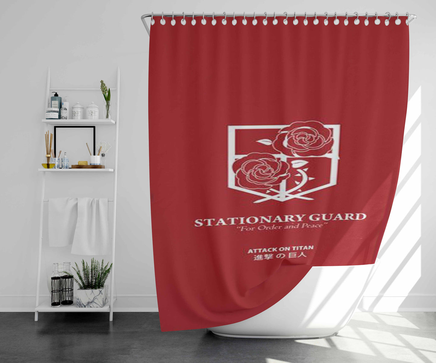 Stationary Guard Bathroom Shower Curtain Fabric Waterproof | 66 X 72 Inch