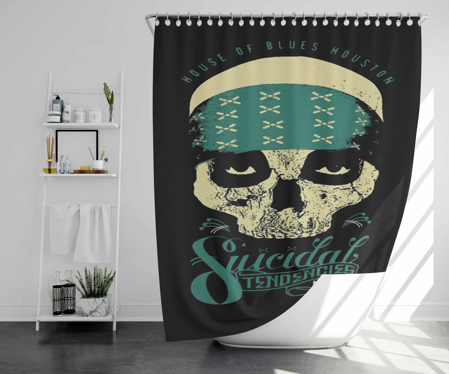 Sucidal Tendenze Bathroom Shower Curtain Fabric Waterproof | 66 X 72 Inch