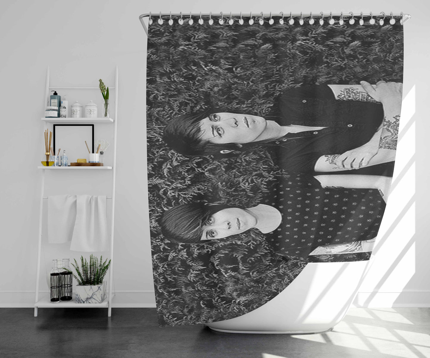 Tegan And Sara Artwork Bathroom Shower Curtain Fabric Waterproof | 66 X 72 Inch