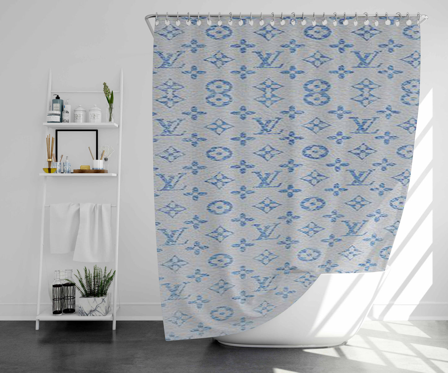 Texture Diy Chevron Bathroom Shower Curtain Fabric Waterproof | 66 X 72 Inch